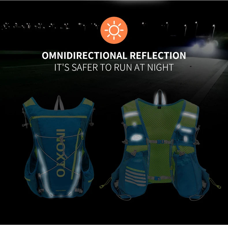 running hydrating vest backpack 8L, cycling hydrating backpack hiking marathon hydrating, with 1.5L water bag 500ml water bottle