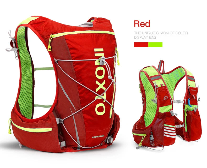 running hydrating vest backpack 8L, cycling hydrating backpack hiking marathon hydrating, with 1.5L water bag 500ml water bottle