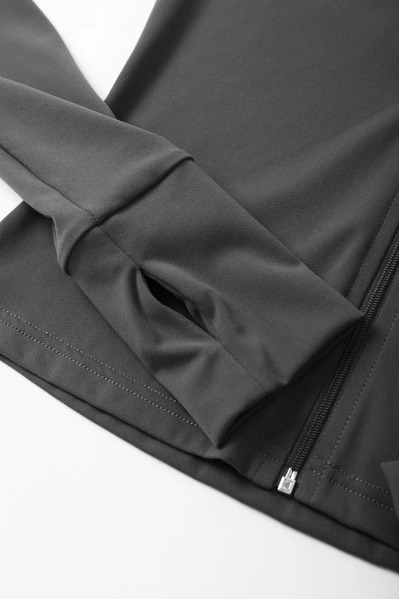 Newest Zipper Long Sleeve Yoga Set 2PCS High Waist Fitness Sport Gym Suit Sportwear Women Set Workout ClothesTracksuit Academic