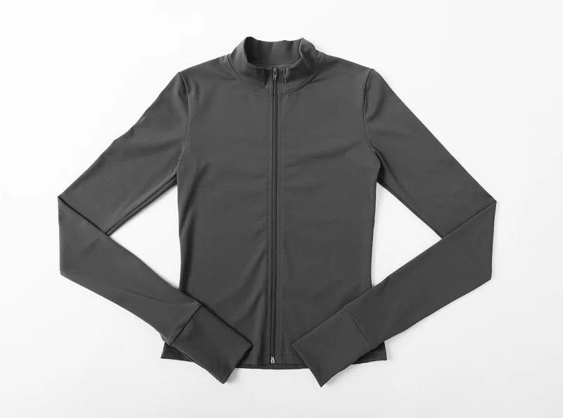 Newest Zipper Long Sleeve Yoga Set 2PCS High Waist Fitness Sport Gym Suit Sportwear Women Set Workout ClothesTracksuit Academic