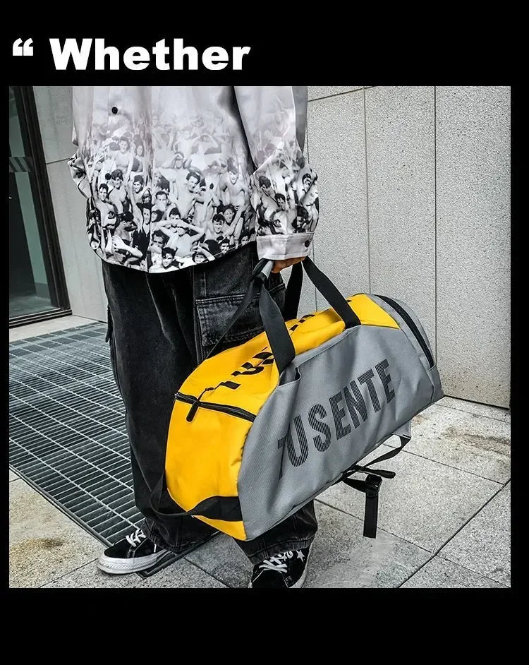 Large Capacity Sport Gym Bag Women Fitness Backpack Waterproof Multi-Functional Shoes Warehouse Travel Pack Sports Shoulder Bags