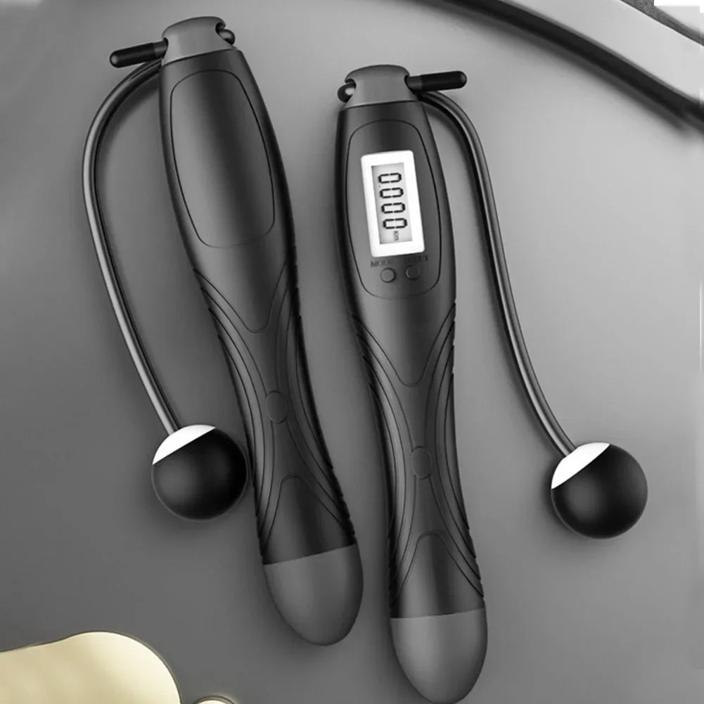 Cordless Electronic Skipping Rope Gym Fitness Cordless Skipping Smart Jump Rope with Lcd  Counting Speed Skipping Counter