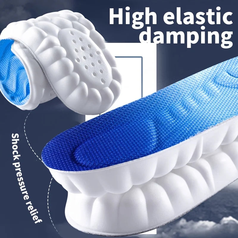 4D Step on Excrement Feeling Insoles Wholesale Super Soft Long Standing Not Tired Feet Military Training Sweat Absorption Deodor