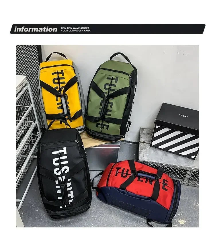 Large Capacity Sport Gym Bag Women Fitness Backpack Waterproof Multi-Functional Shoes Warehouse Travel Pack Sports Shoulder Bags