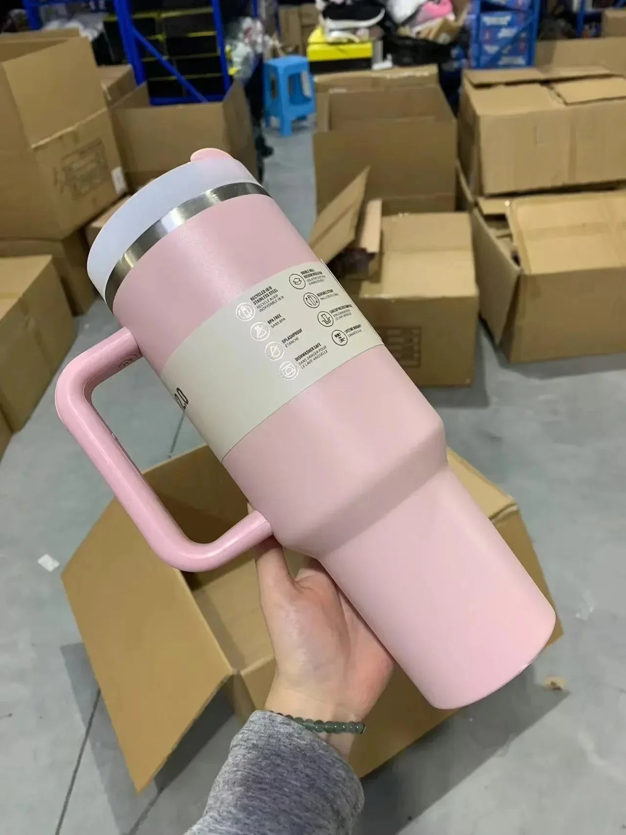 Large Capacity 40oz Vacuum Insulated Car Mug Portable Stainless Steel Water Cup Double Wall Thermal Iced Travel Water Bottle