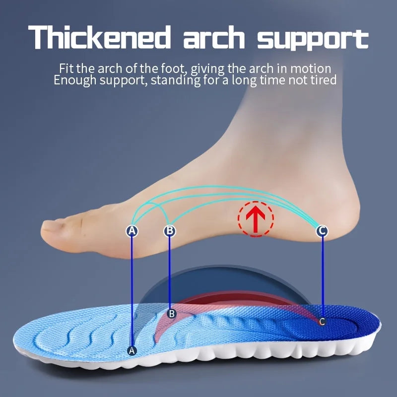 4D Step on Excrement Feeling Insoles Wholesale Super Soft Long Standing Not Tired Feet Military Training Sweat Absorption Deodor