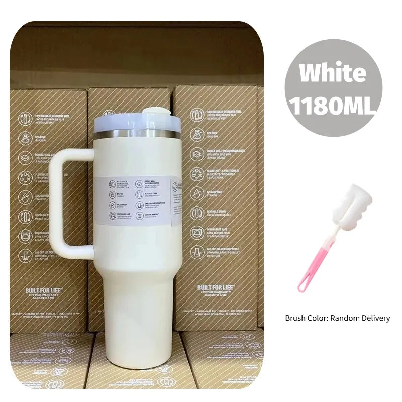 Large Capacity 40oz Vacuum Insulated Car Mug Portable Stainless Steel Water Cup Double Wall Thermal Iced Travel Water Bottle