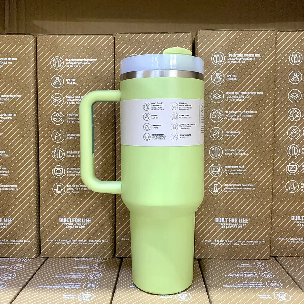 Large Capacity 40oz Vacuum Insulated Car Mug Portable Stainless Steel Water Cup Double Wall Thermal Iced Travel Water Bottle