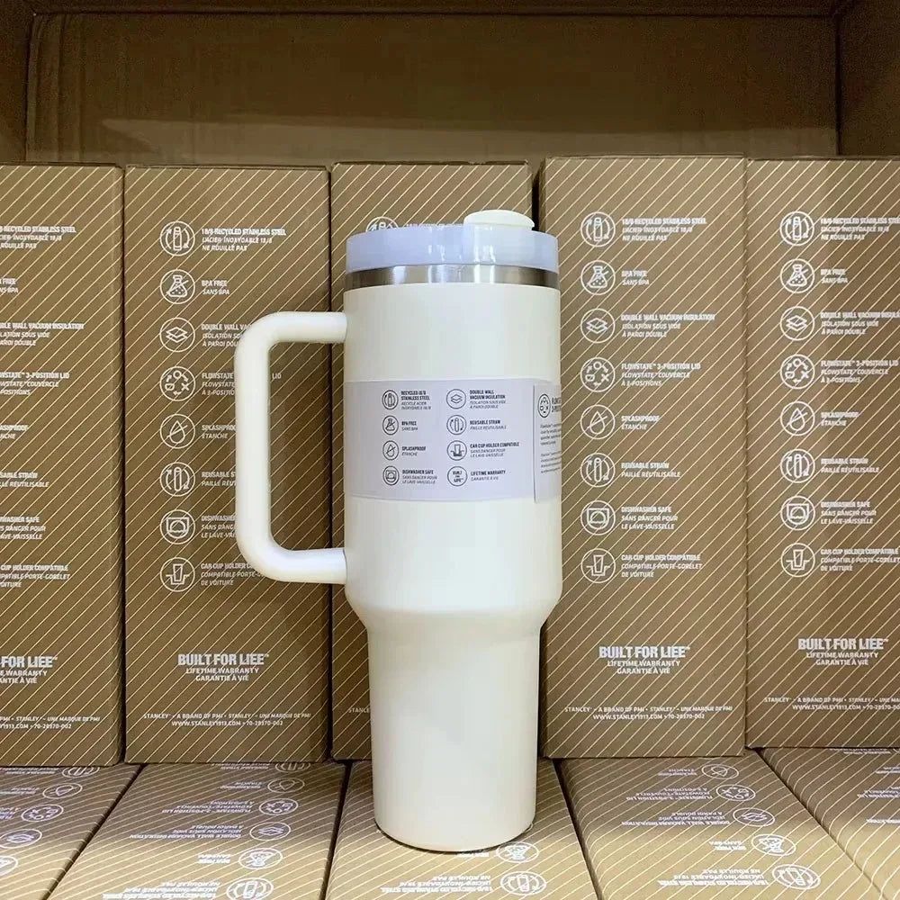 Large Capacity 40oz Vacuum Insulated Car Mug Portable Stainless Steel Water Cup Double Wall Thermal Iced Travel Water Bottle