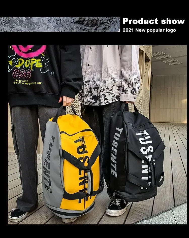 Large Capacity Sport Gym Bag Women Fitness Backpack Waterproof Multi-Functional Shoes Warehouse Travel Pack Sports Shoulder Bags