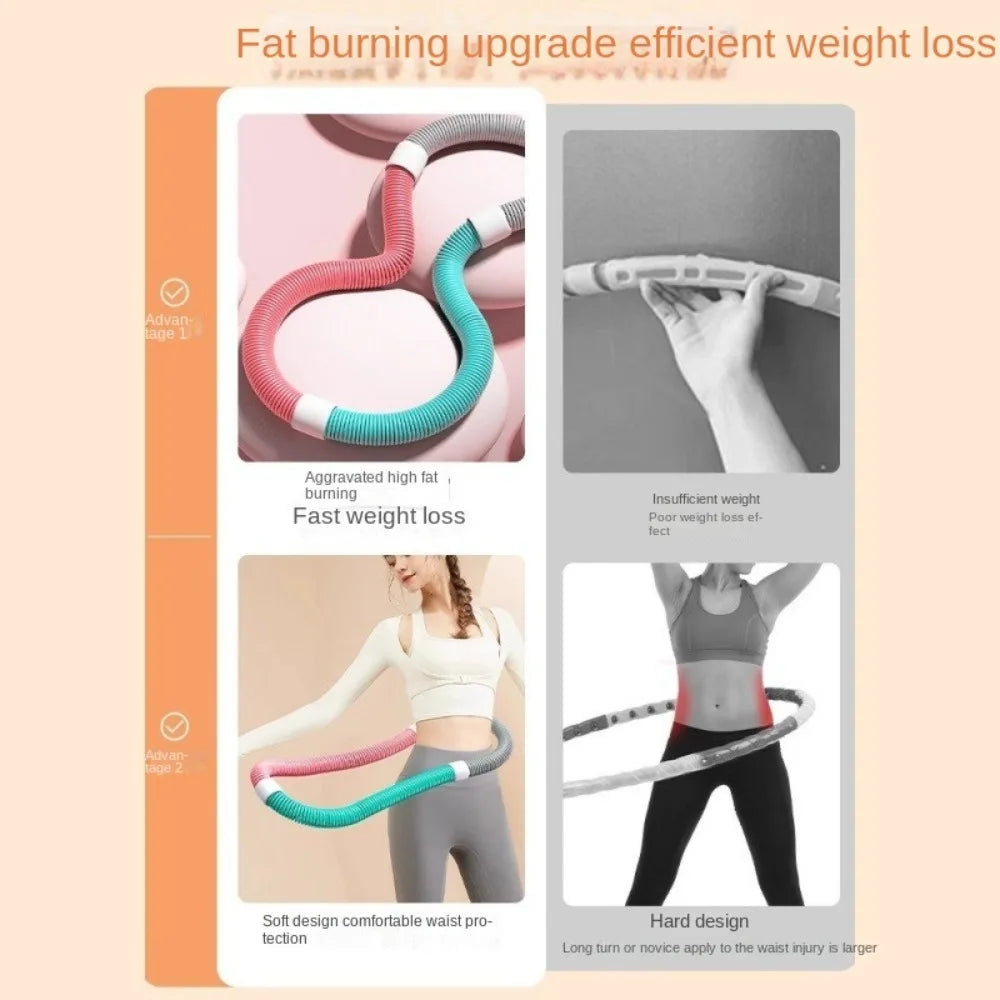 without Harming Waist Sports Hoop Waist Trainer Adjustable Burn Fat Weight Loss Circle Slimming Belly Soft