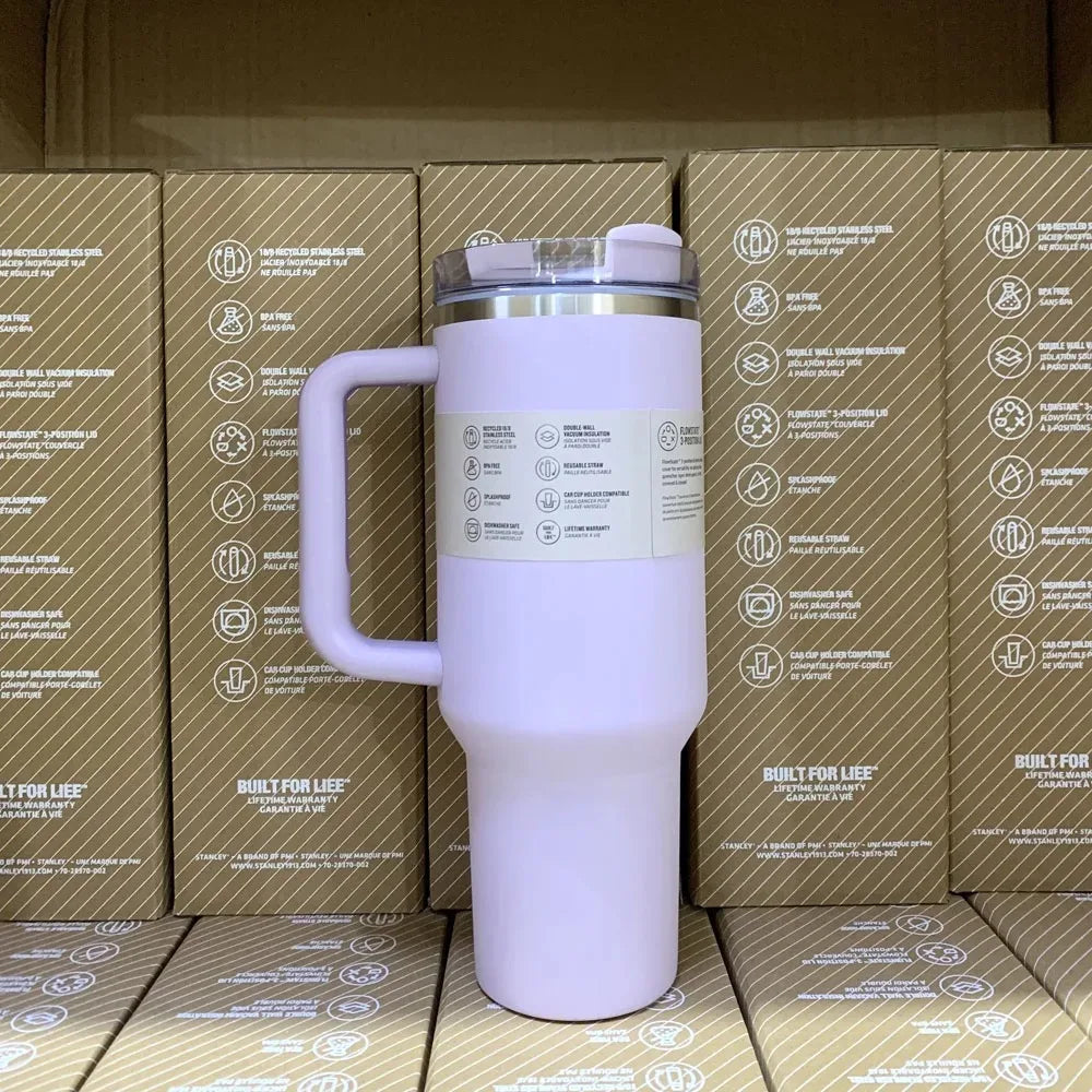 Large Capacity 40oz Vacuum Insulated Car Mug Portable Stainless Steel Water Cup Double Wall Thermal Iced Travel Water Bottle