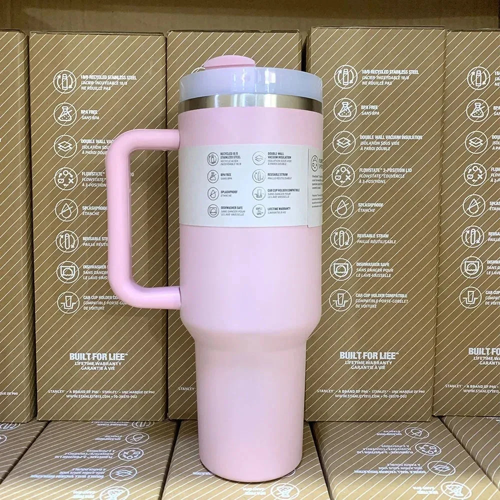 Large Capacity 40oz Vacuum Insulated Car Mug Portable Stainless Steel Water Cup Double Wall Thermal Iced Travel Water Bottle