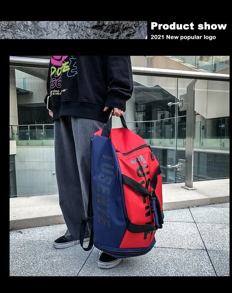 Large Capacity Sport Gym Bag Women Fitness Backpack Waterproof Multi-Functional Shoes Warehouse Travel Pack Sports Shoulder Bags